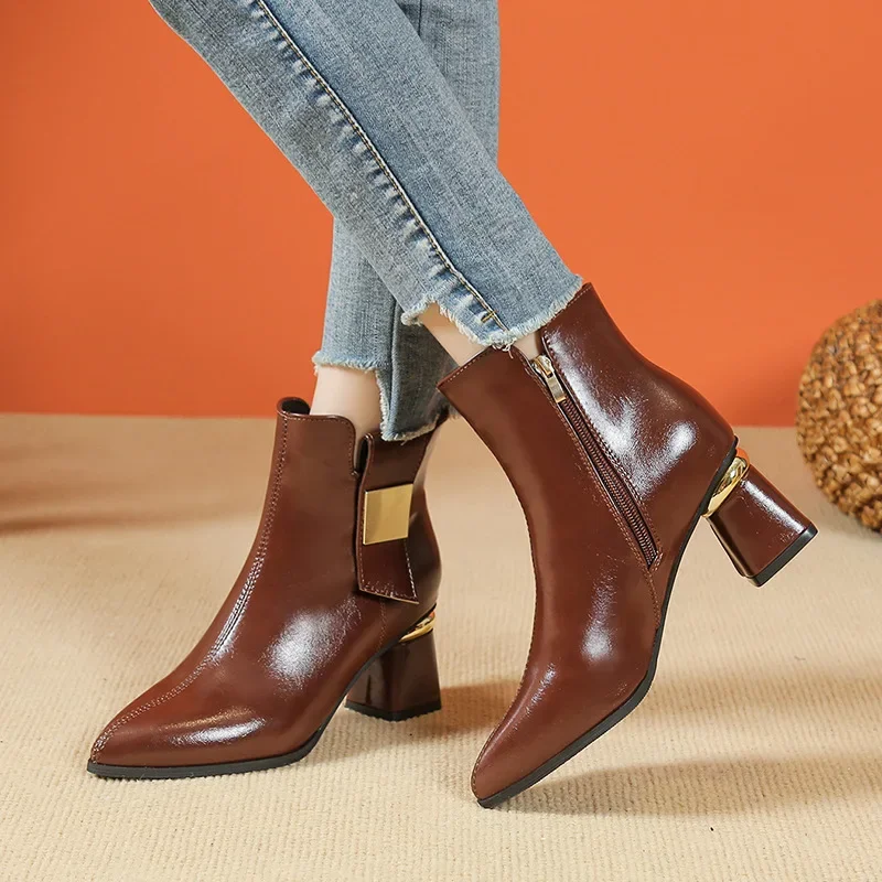 Новые женские ботильоны на платформе осенне-зимняя дизайнерская женская обувь