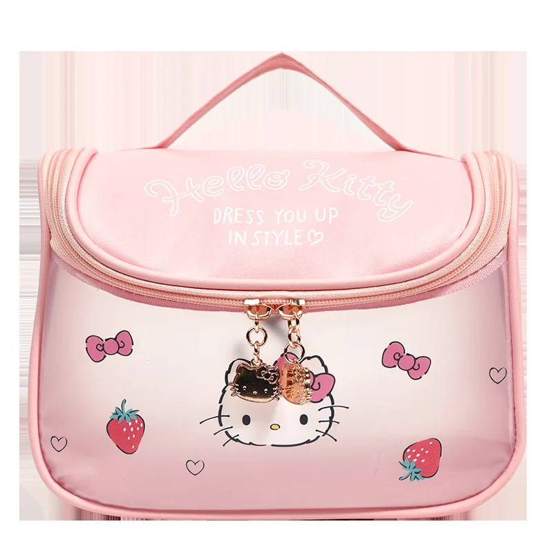 Large Capacity Transparent Hand Cosmetic Bag Hello Kitty Cartoon Portable Travel Wash Bag  asian backpack kids girls