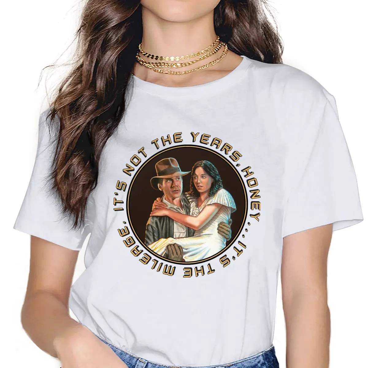 

Indiana Jones Casual TShirt Raiders of the Lost Ark Creative Leisure T Shirt Female Short Sleeve Unique Gift Clothes