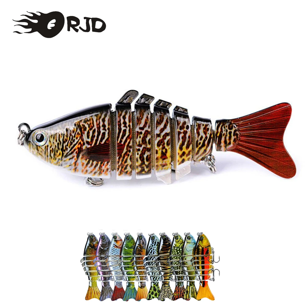 

ORJD Jointed Multi Sections Fishing Lure 10cm 15.5g 7 Segments Wobbler Crankbait Multi Jointed Hard Bait Lifelike Swimbait Lure