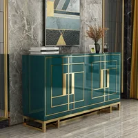 Entrance Cabinet European-Style Console Table Simple Decoration Living Room Partition Storage Stainless Steel Door Cabinet