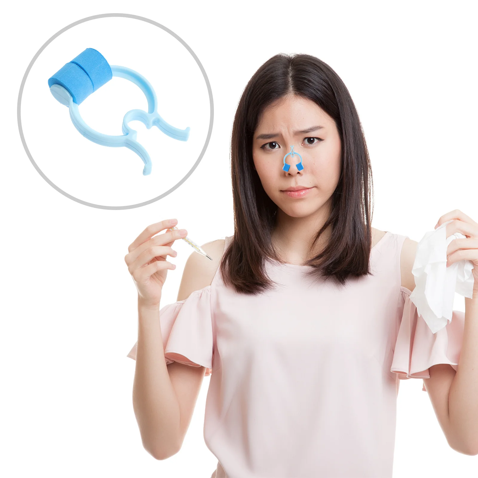 

1 Set 12Pcs Nosebleeds Clips Epistaxis Care Nosebleed Stoppers (Sky-blue)