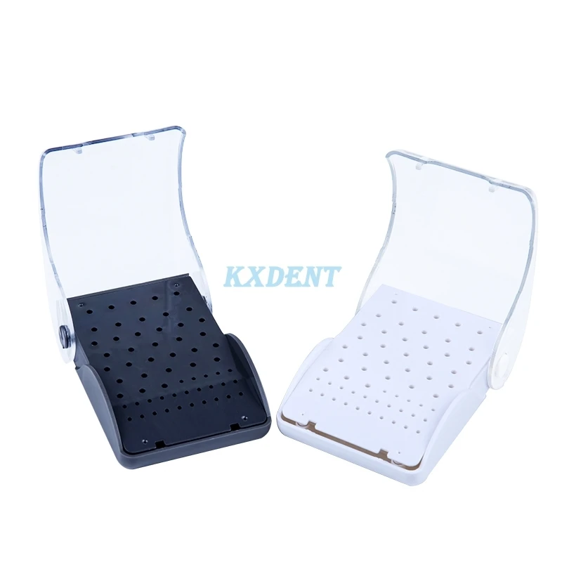 

1pcs Dental 60 Hole Burs Holder Autoclave Burs Plastic Box Holder Dental Tools Drill Box Dentistry Lab Supplies Black/White