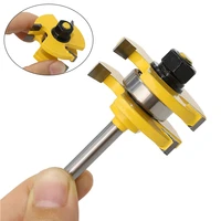 3 teeth 14 t tenon lock miter router bits shank woodworking tenon milling cutter tool drilling milling for wood carbide alloy