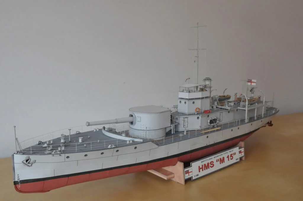 1:100 Британский Королевский флот Hms M15 фотомонитор Diy Набор бумажных моделей ручной