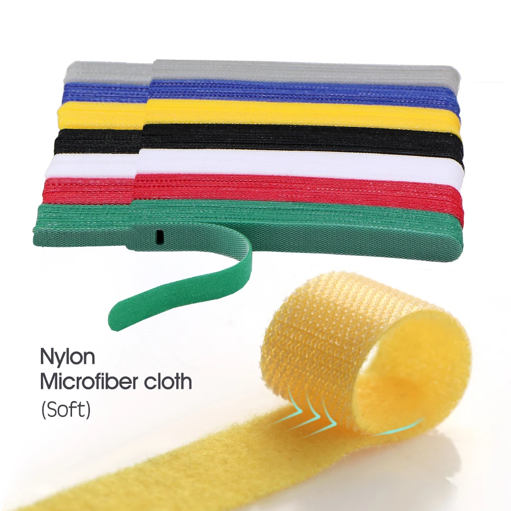 Нейлоновые кабельные стяжки для садовых растений 7 цветов волшебная крепежная