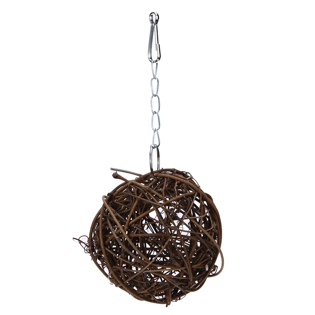 

Rattan Balls Cages Chewing Toy Cockatiel Parakeet Pet Parrot Bird Bite Ressistant Climbing Traning Entertainment Ball