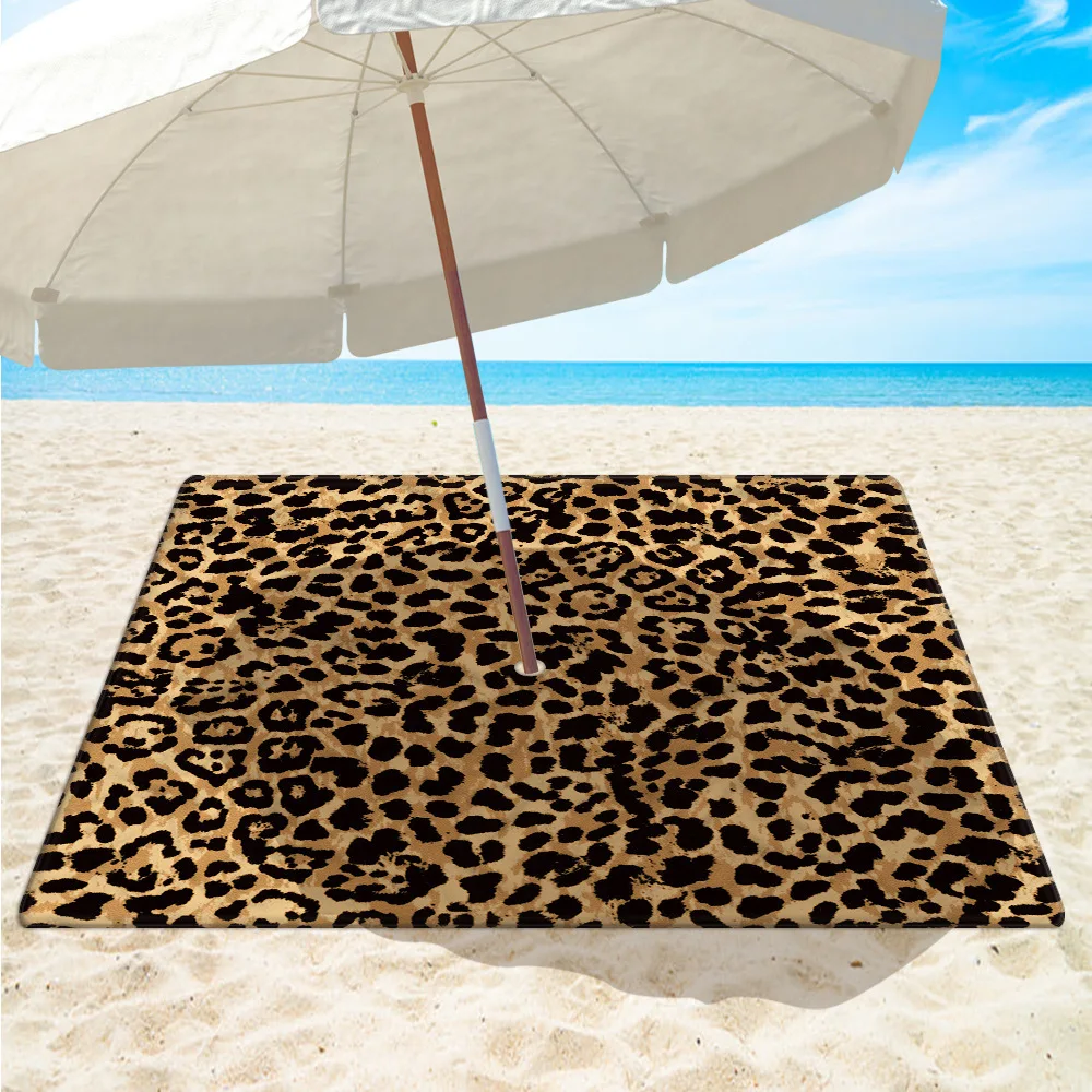 

Коврик для зонтика с рисунком животного, 150/175 см, Пляжное освещение, пляжное полотенце с пряжкой, Солнцезащитный зонт, пляжный коврик