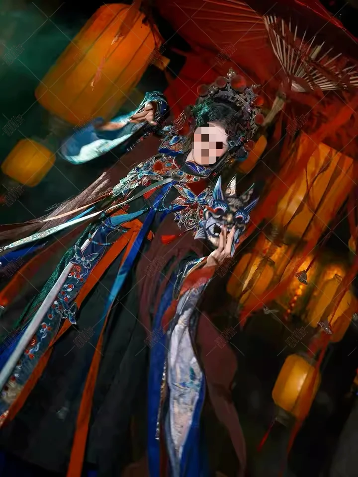 Рождественский новогодний халат в одежде Ханфу женский оперный стиль новая