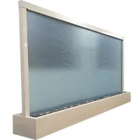 Customize indoor and outdoor glass water curtain water wall/image water screen screen/stainless steel screen water feature wall