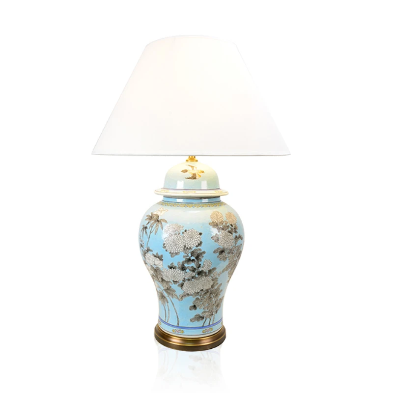 

hand painted living room chinese ceramic table lamp