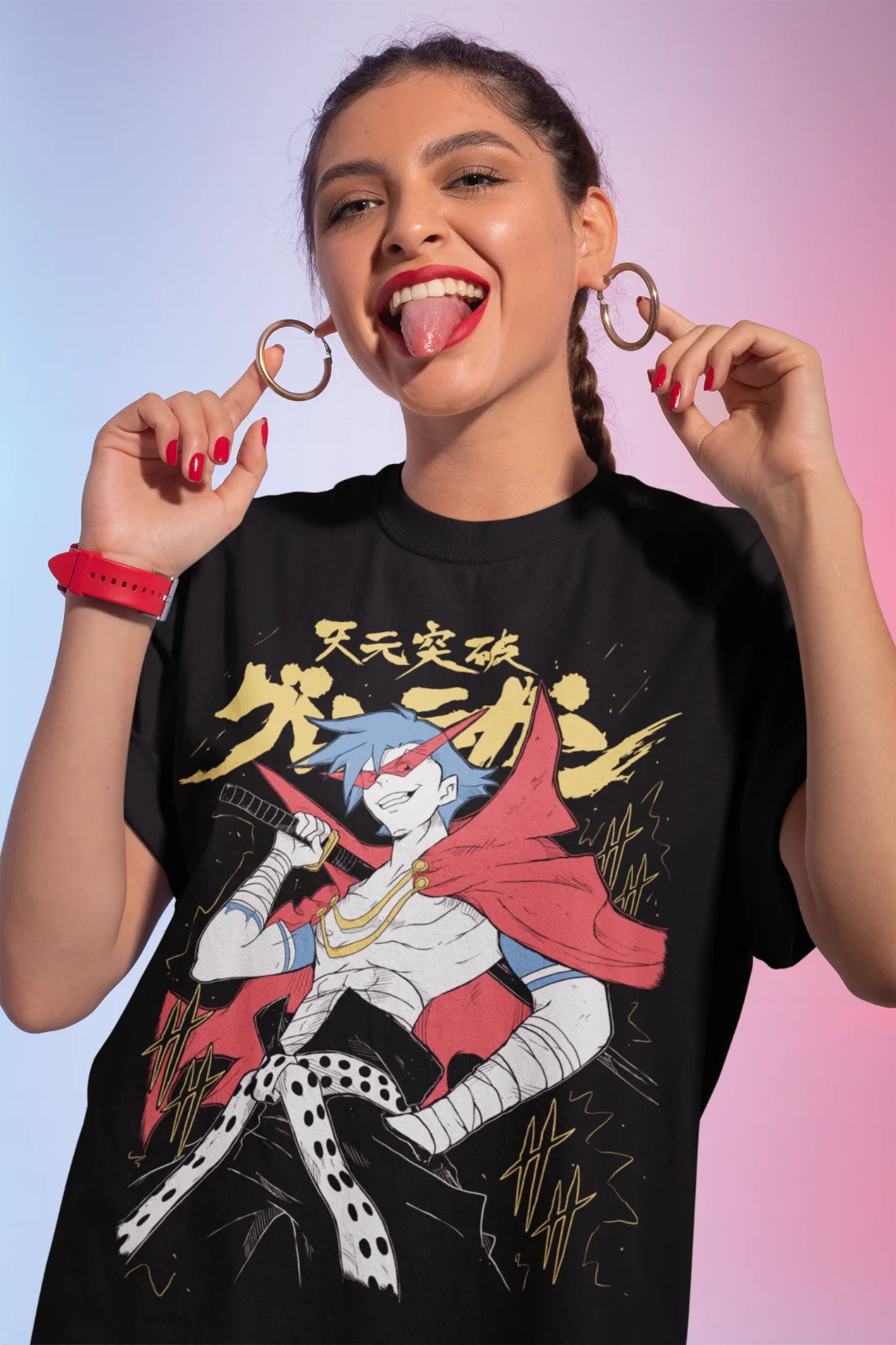 Футболка Tengen Toppa Gurren Lagann Kamina Аниме Манга Подарки для девочек Рубашка всех размеров (art.: 3920cb6c71bbd) - 3920cb6c71bbd