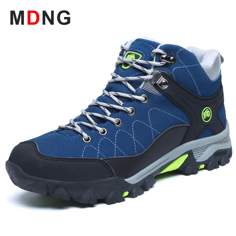 New Winter Trekking Boots Men Women Waterproof Hiking Shoes Woman Warm Fur Outdoor Trekking Sneakers Mens Mountain Hunting Boots