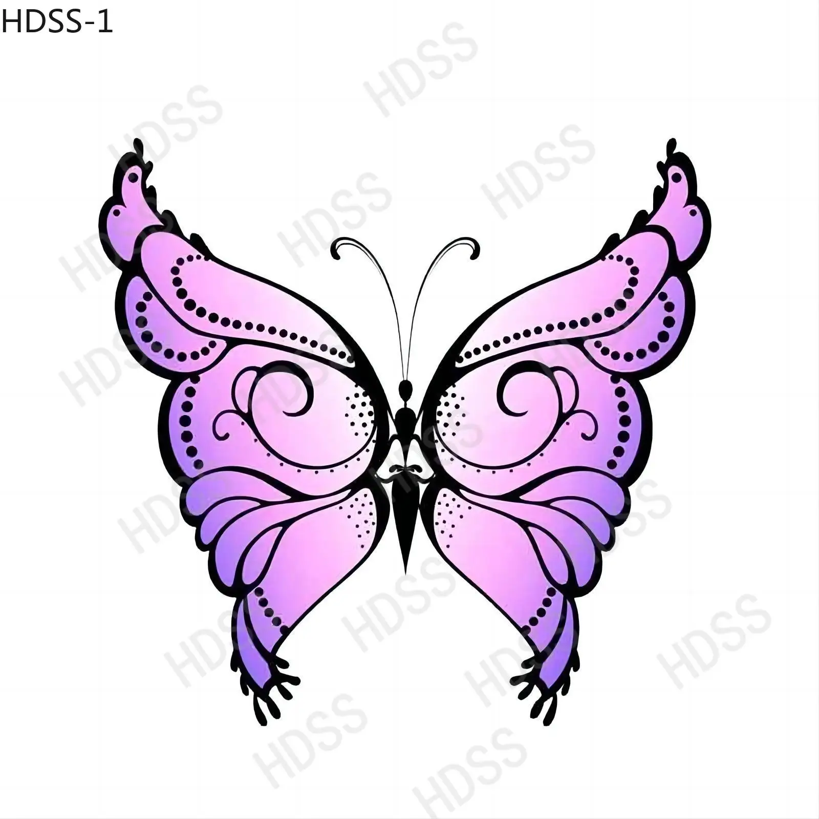 HDSS-фиолетовые автомобильные наклейки с бабочками виниловый бампер лобовое