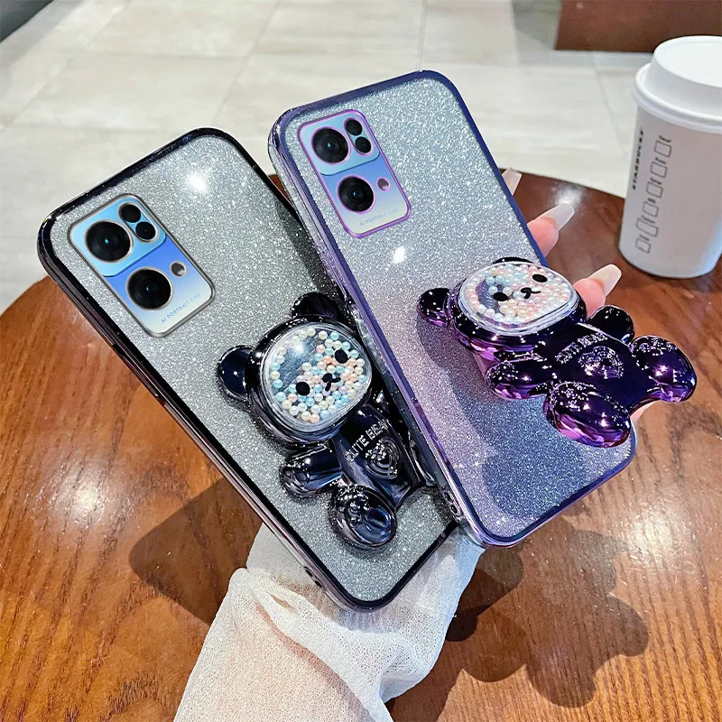 Для OPPO Reno 7 Pro 5G чехол мягкий силиконовый Блестящий ударопрочный