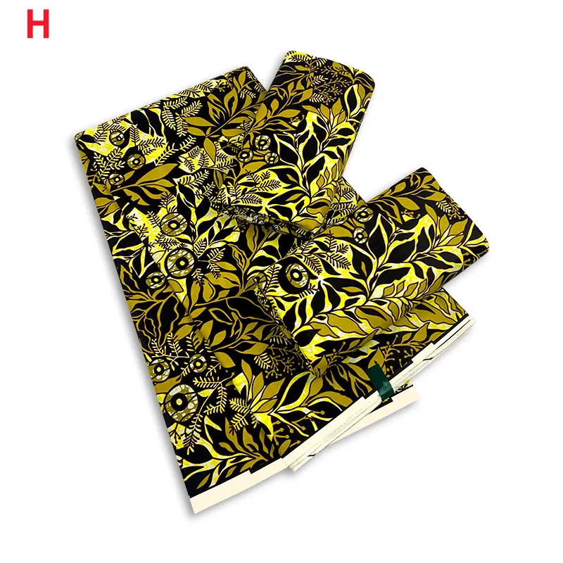 

2021 new hot sale 6 yards Ankara African printed batik real wax fabric African style