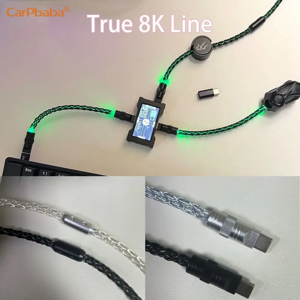 Фото K4HM6 8K Игровой USB-хаб Type-C с независимым питанием и экраном, модный, для игровой атмосферы и настольной установки, 8000 Гц №1