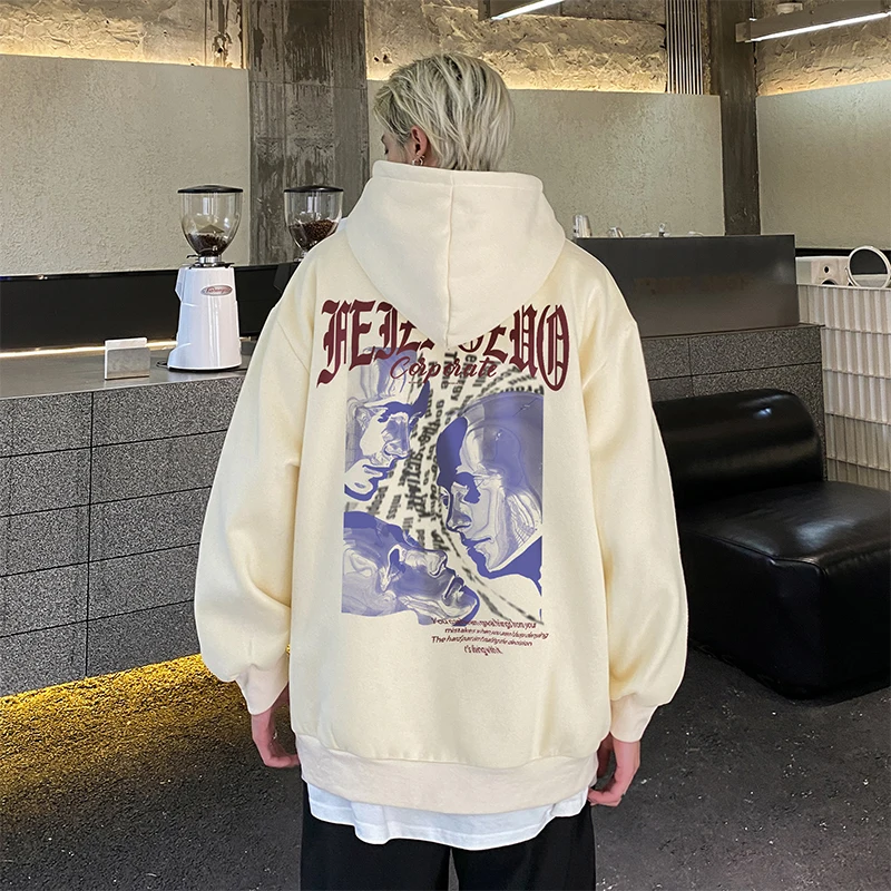 

Privathinker Hoodies Sweatshirt Men's Loose American Fashion Brand Print Pullover Youth Hoodie Y2k Streetwear Harajuku Hoody