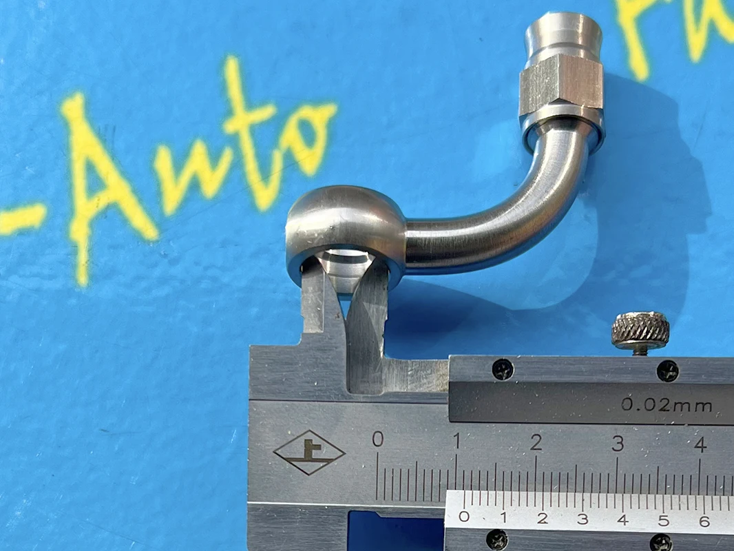 

Адаптер банджо из нержавеющей стали 11,2 мм для болта банджо an4 на тормозной шланг AN3, 90 градусов ptfe tpfe, фитинговые концы