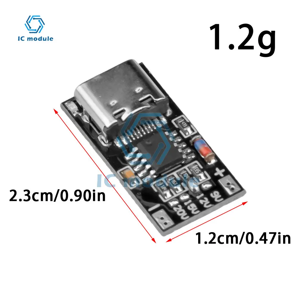 12 В Type-C/USB-C PD ТРИГГЕРНАЯ плата модуль PD/QC приманка быстрая зарядка