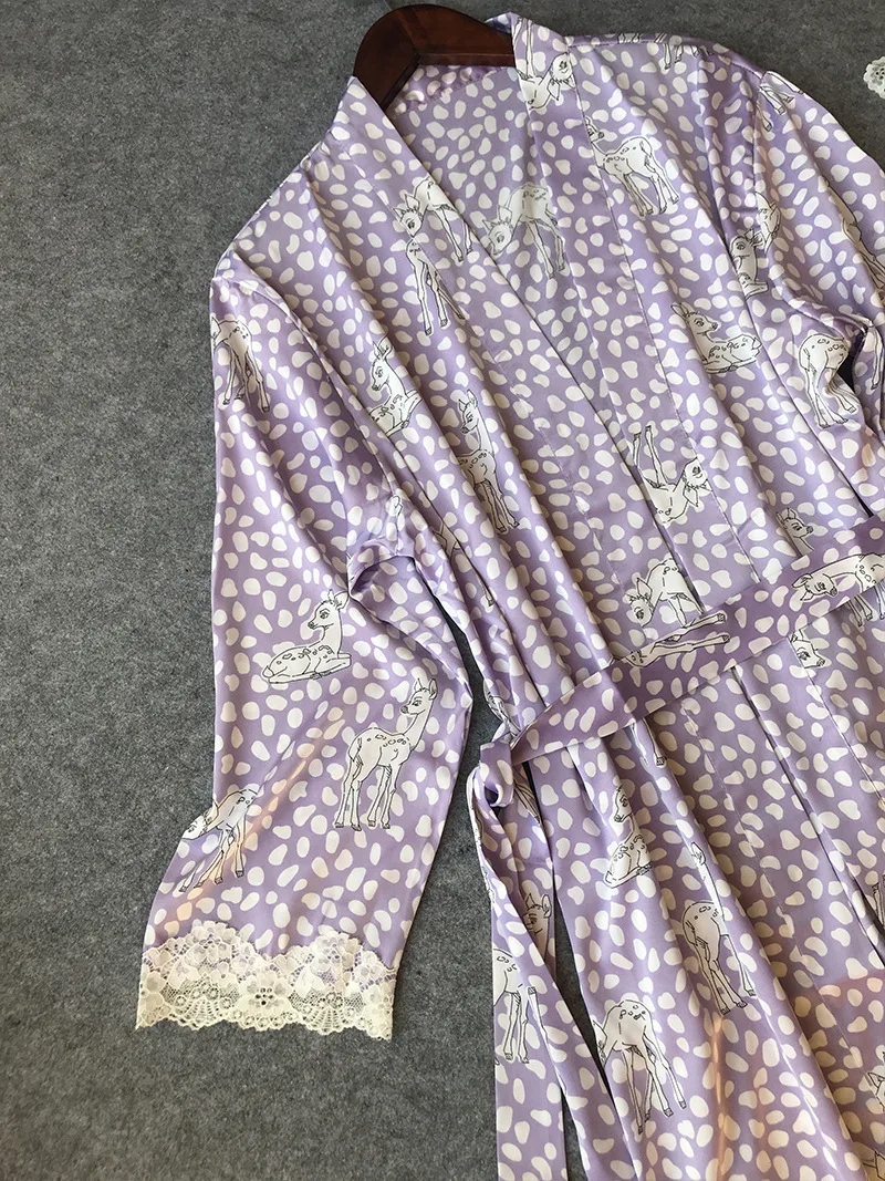 [ OUTFIT + STRAP DRESS + CAMIS + SHORT PANT ] 4pcs Set Sleepwear Pajama Suit Satin Chiffon Bathrobe Nightwear Lounge Plus Size