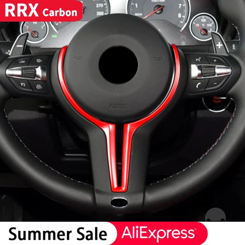 

RRX For BMW M Series F10 F06 F12 F13 F15 F16 F80 F82 F87 Steering Wheel Replacement Style ABS Trim M-Sport Only 1PCS
