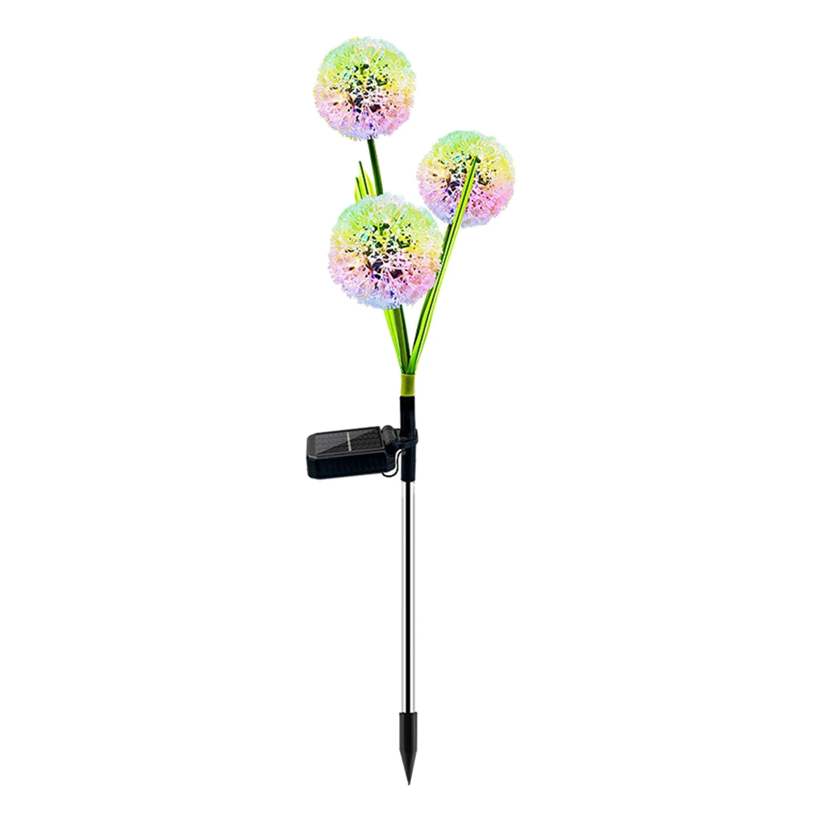 

3 Head Home Decor Landscape Ground Stake Lawn Energy Saving Waterproof 36LED Outdoor Garden Solar Flower Light Backyard Holiday