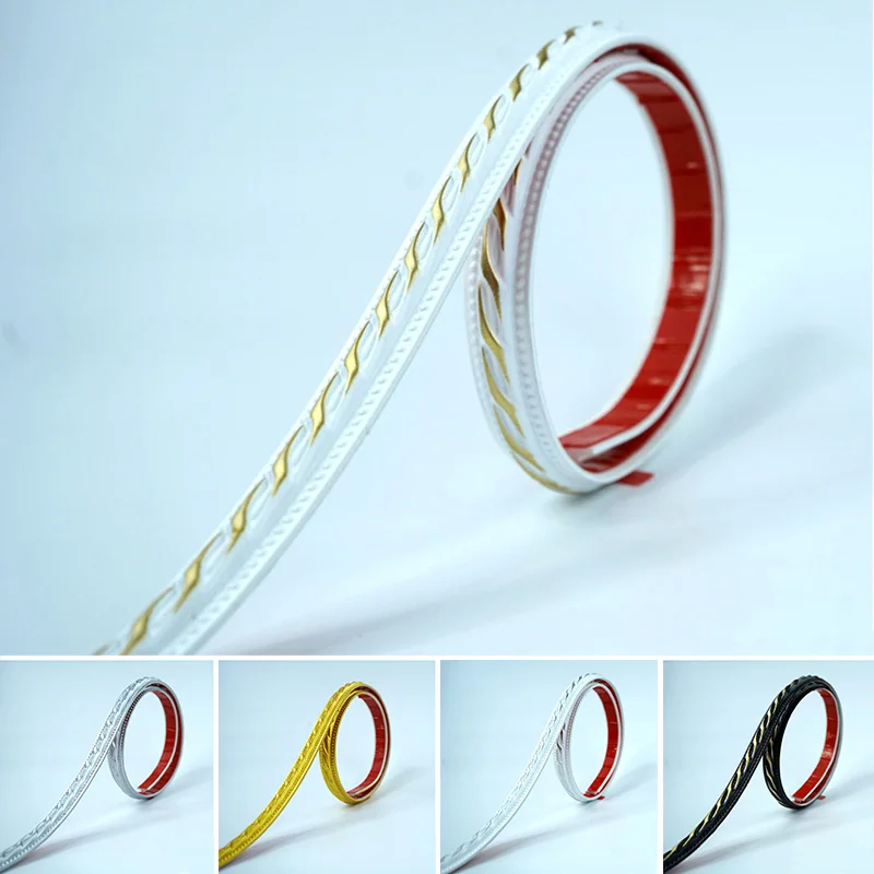 1M Creative Waist Line Self-adhesive Background Wall Border PVC Waterproof Mirror Porch Frame Line Home Decoration High Quality