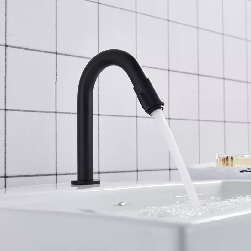 

Single Cold Basin Bathroom Faucet Brass Tap Black Chrome Sink Faucets Round Nozzle Lovely Wall Deck Mounted