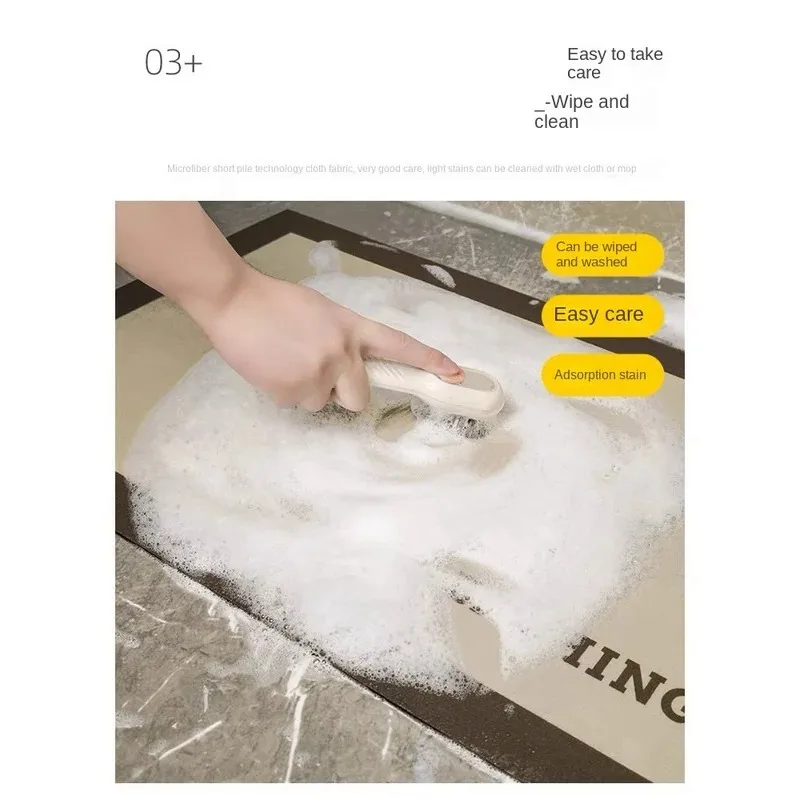 Быстросохнущий нескользящий коврик для ванной и комнаты с диатомом