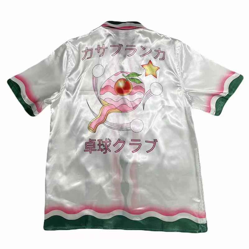 

Рубашка женская/мужская с коротким рукавом, розовая/зеленая