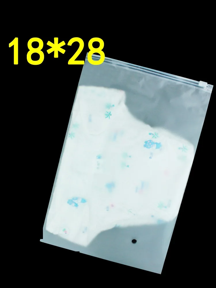 

50pcs/lot 18x28cm Children's Products Packaging Bag 16 Wire Frosted Zipper Self Sealing Bag EVA Storage Bag