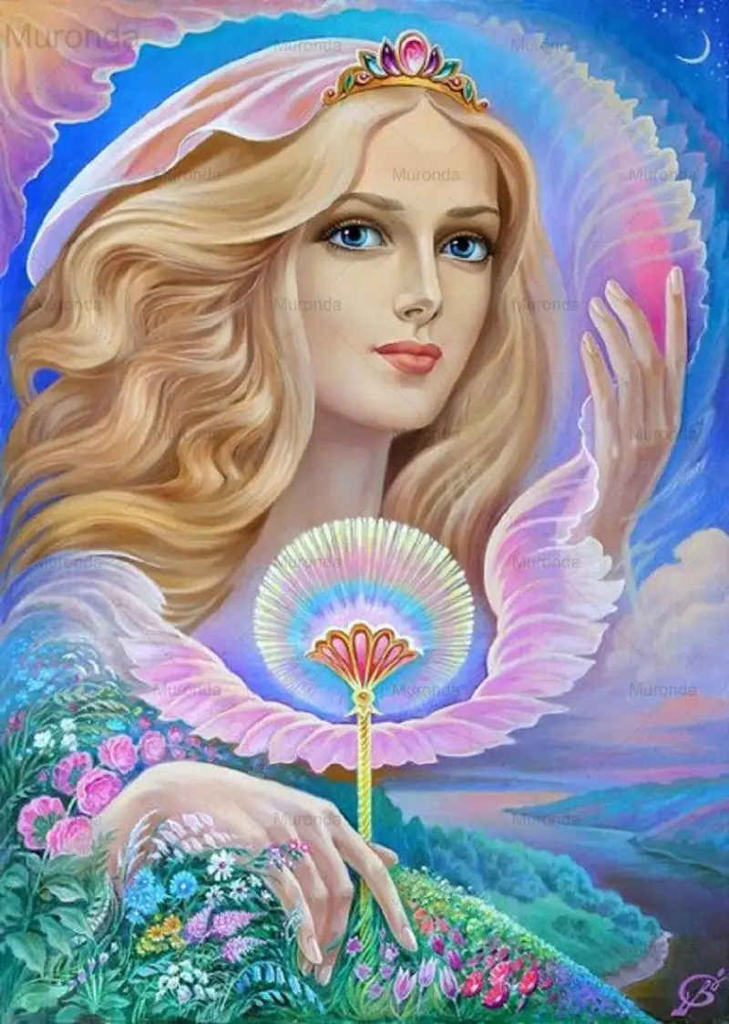 5D алмазная живопись полная вышивка крестиком красота женщина цветок Религиозное