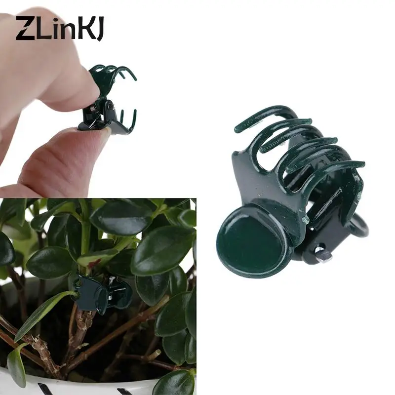 

100Pcs Plastic Plant Fix Clips Orchid Stem Vine Support Vegetables Farm Flowers Fruit Tied Bundle Branch Clamping Gardening Tool