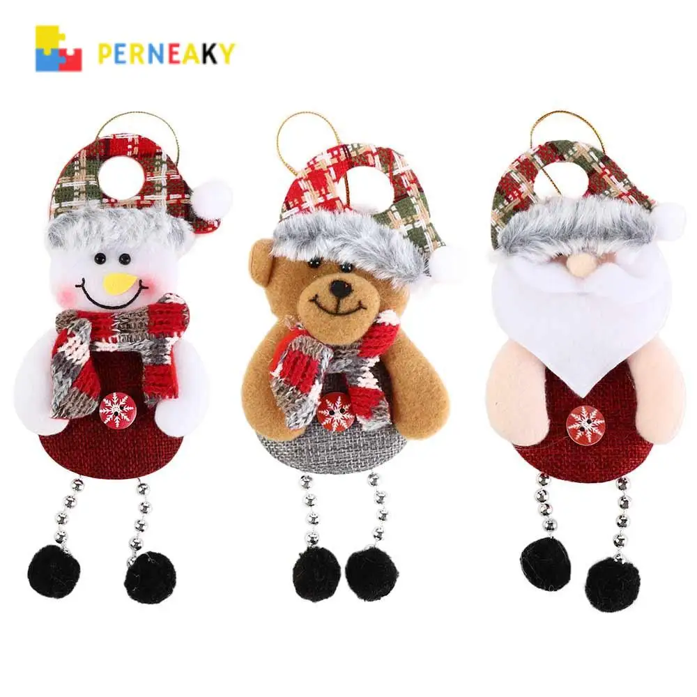 Рождественские подвесные куклы украшения мультяшный Санта-Галат снеговик лось