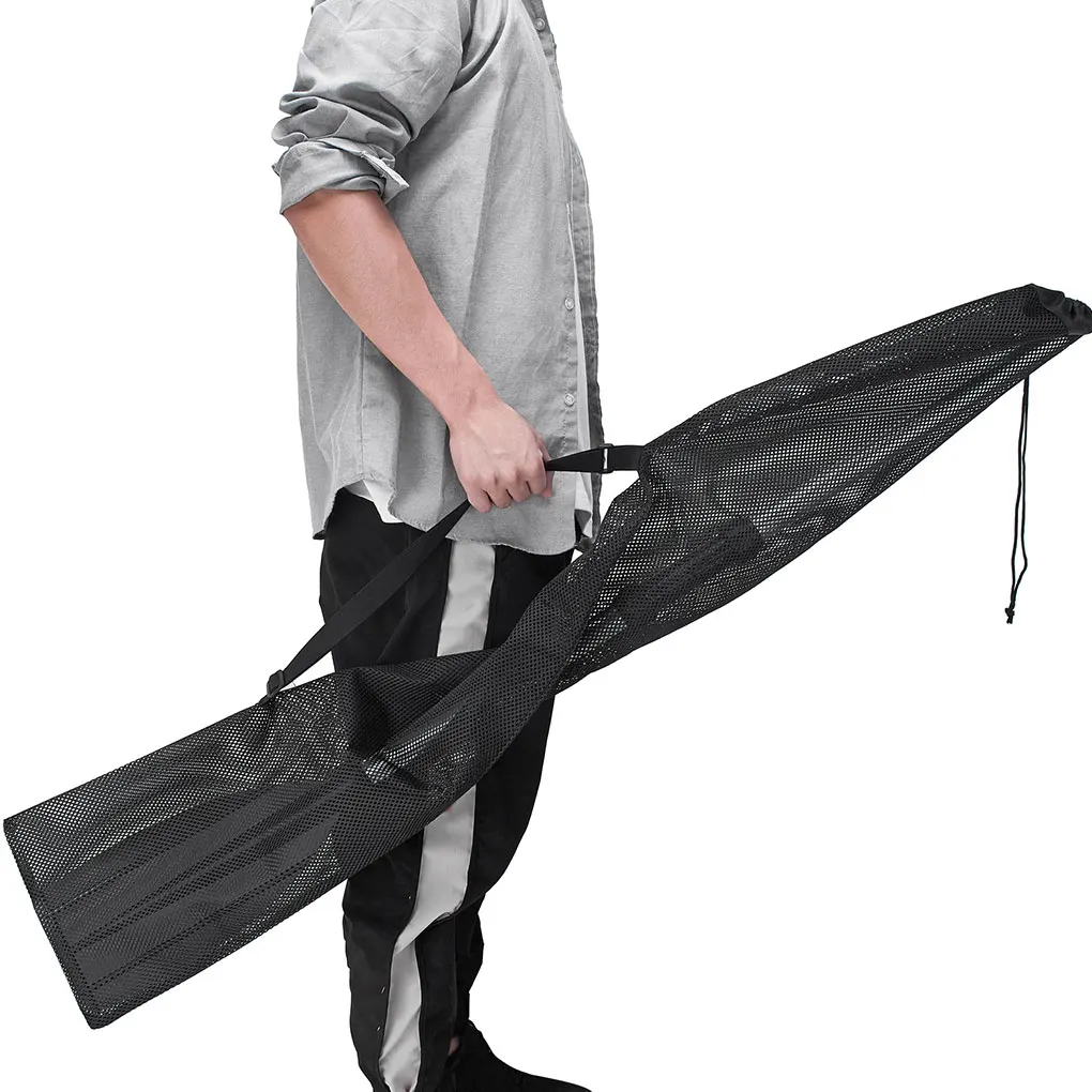 

Kayak Paddle Bag Inflatable Boat Paddles Drawstring Mesh Pouch Portable Folding Adjustable Kayaking Organizer Net Bags
