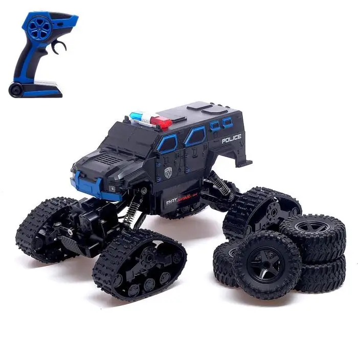 Джип радиоуправляемый Гусеничный вездеход 1:15 полный привод 4WD работает от