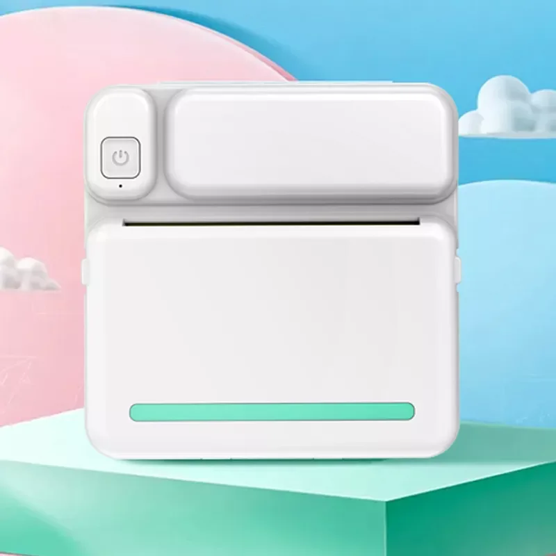

New in Printer Mini Print Photo Pocket Thermal Label With White Color Adhesive Paper Wireless Bluetooth Learning Paper Maker