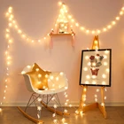 Рождественская светодиодная гирлянда со снежинками, светодиодная гирлянда со звездами, Подвесные Украшения для свадебной вечеринки, праздничное украшение, освещение