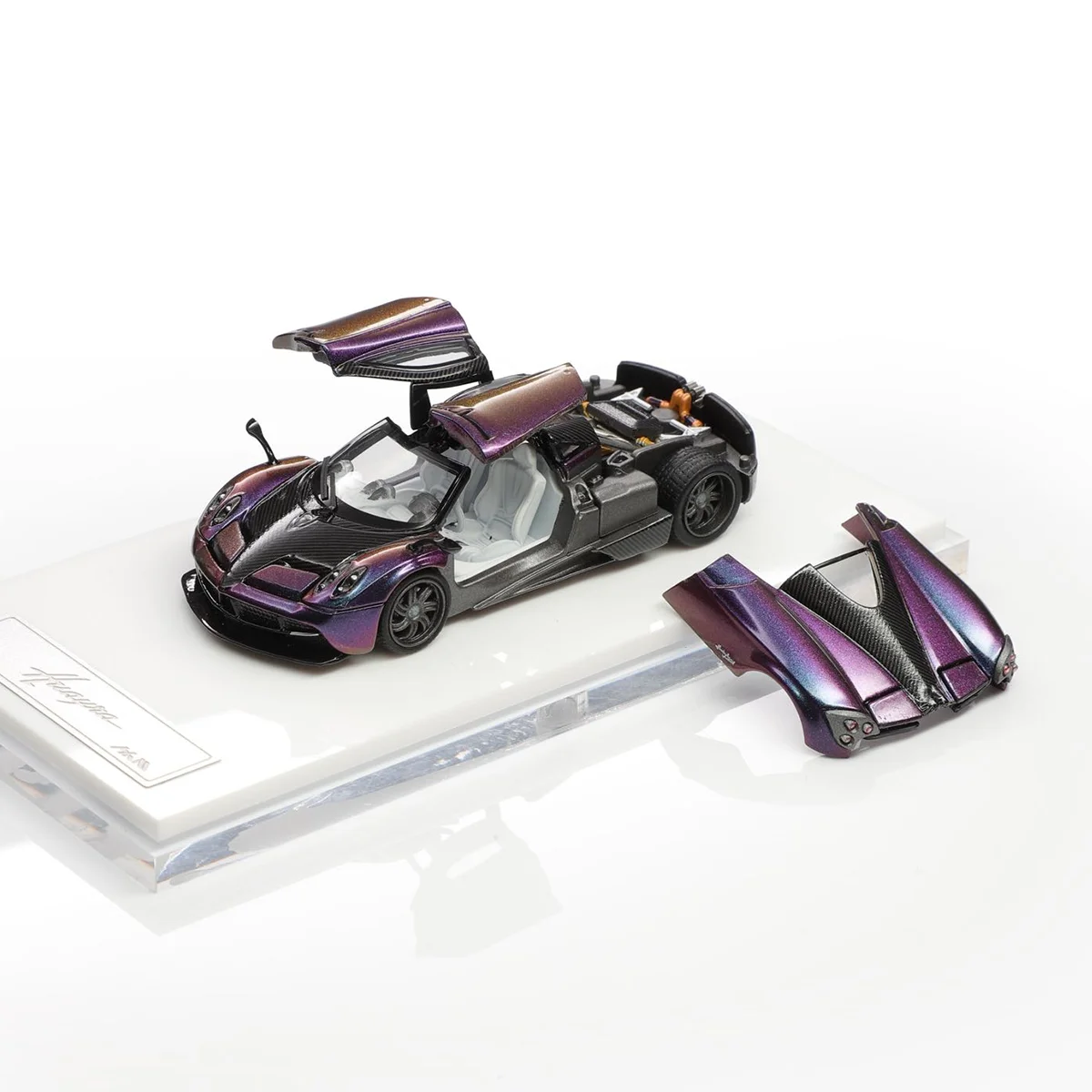 Фото Масштабная модель 1/64 Pagani Huayra Coupe 2014, 3 варианта расцветки, литой сплав – коллекционная миниатюра гиперкара для подарка и демонстрации №5