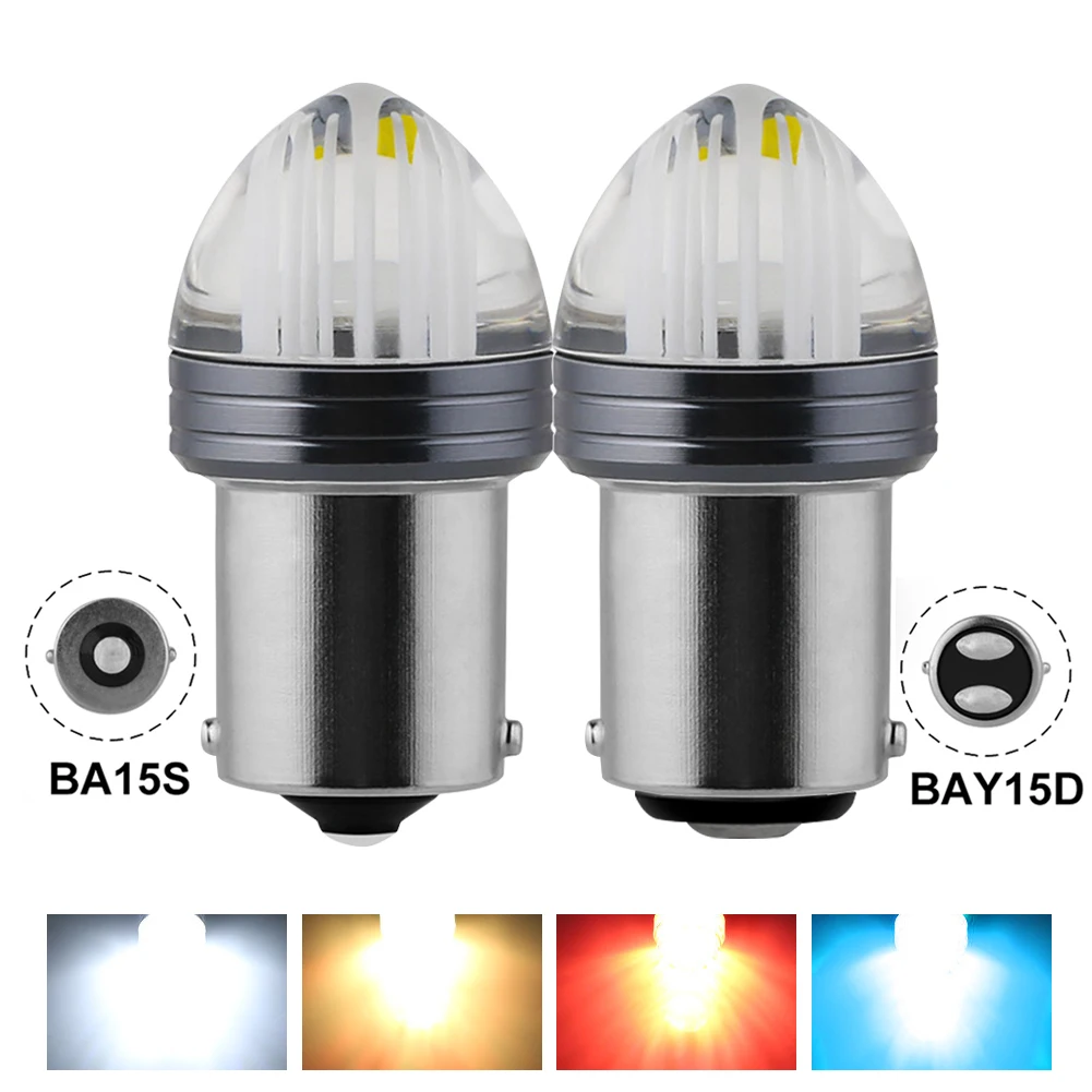 

1pc 3D P21W 1156 BA15S LED Bulb P21/ 5W 1157 BAY15D LED Car Turn Signal Brake Lights R5W R10W 12V Automobiles Lamp 1200LM