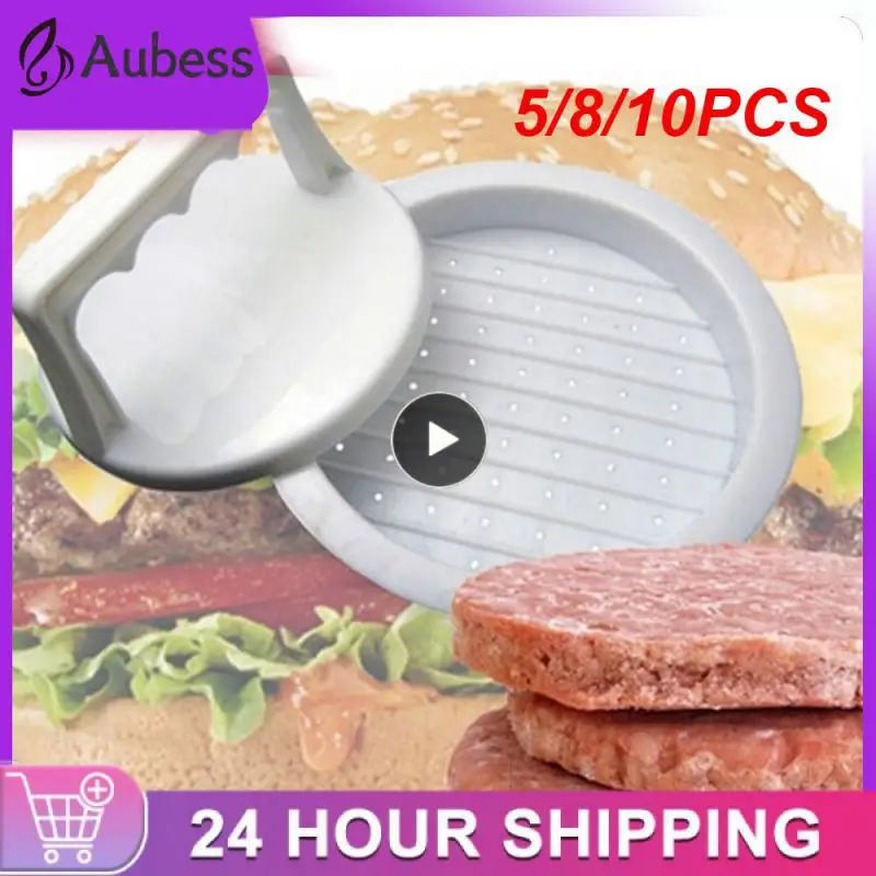 

5/8/10PCS Round Smooth Round Pressed Meat Pie Model Durable Burger Press Convenient Multifunctional Meat Press Appliance