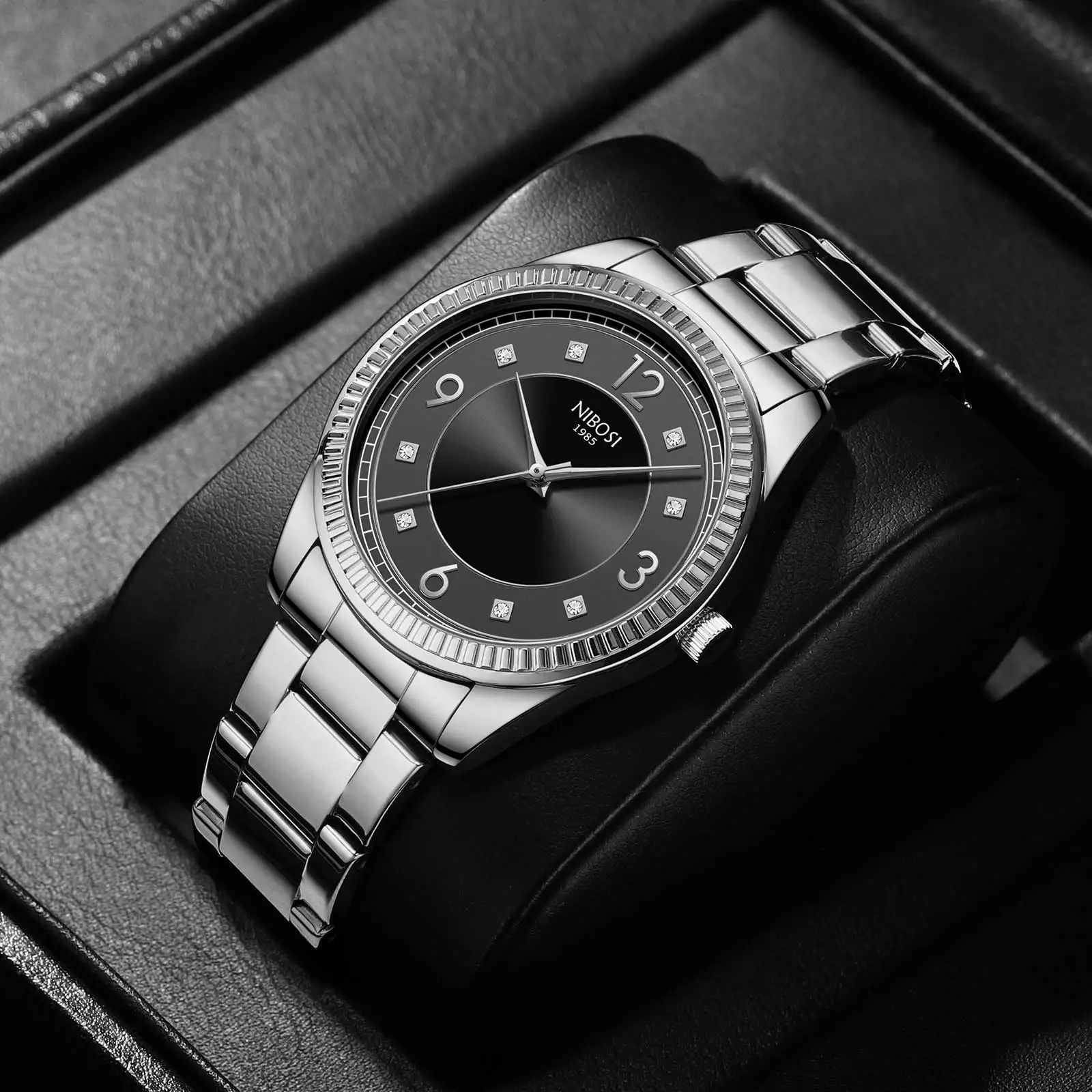 NIBOSI 2023 New Fashion Casual Women's Watch Diamond-Set British Clock Luxury Brand All Steel Watch Relogio Masculino Reloj