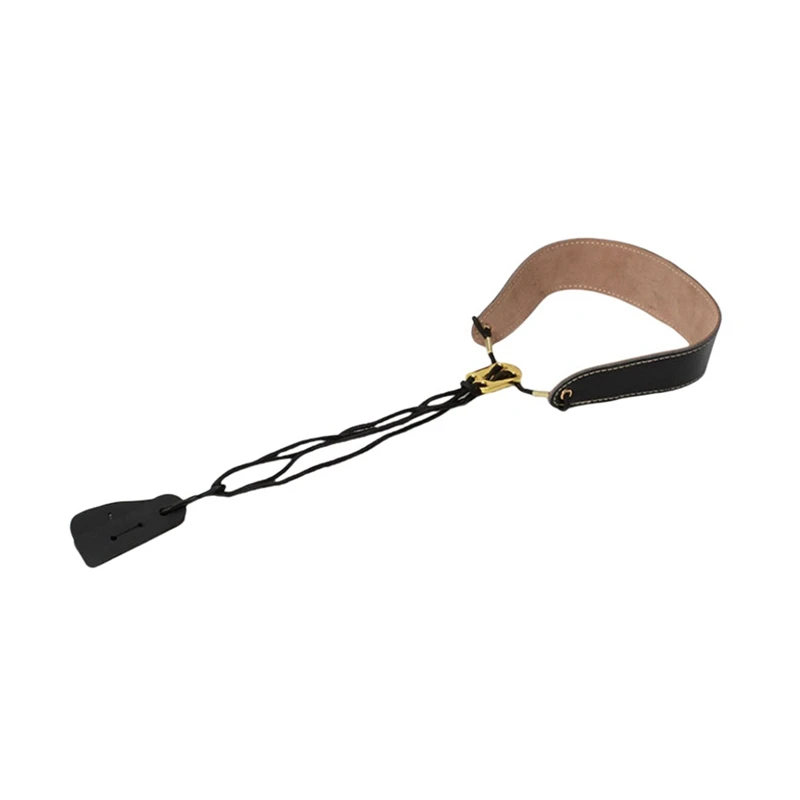 

Leather Saxophone Neck Strap Neck Strap Black Tube Clarinet Strap For Soprano Baritone Saxophone Adjustable