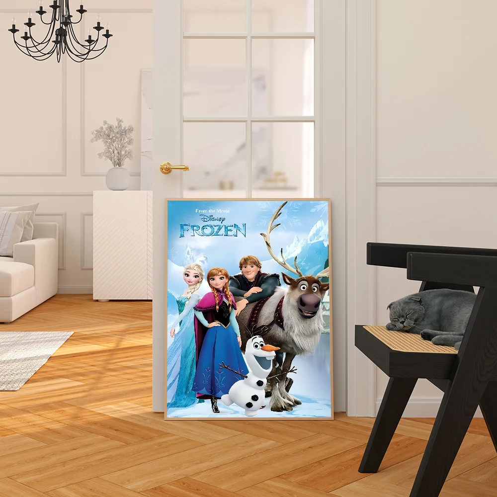 Anime Frozen Posters Sticky Whitepaper Sticker DIY Room Bar Cafe Kawaii Decor