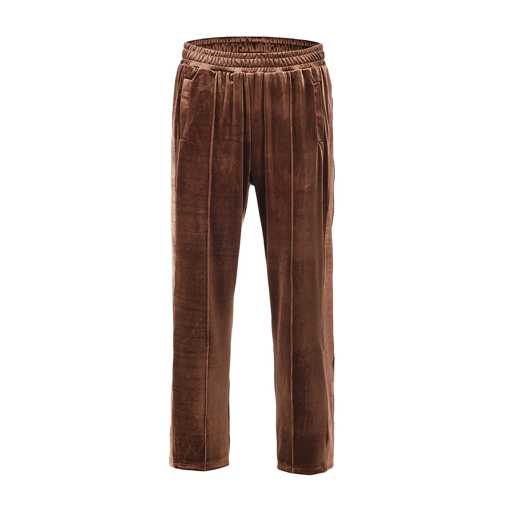 

Streetwear Mens Gold Velvet Joggers Sweatpants Fashion Velour Sweatpants Male Brown Navy Harajuku Loose Casual Jogger Pant Men