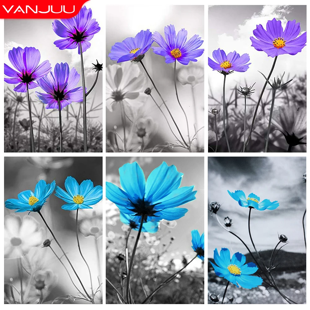 

Diamond Mosaic 5D Flower Full Square/round Diamond Painting Chrysanthemum Rhinestones Embroidery Home Decor