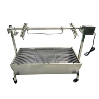 outdoor heavy duty stainless steel spit roaster rotisserie charcoal bbq grill with 60kg motor