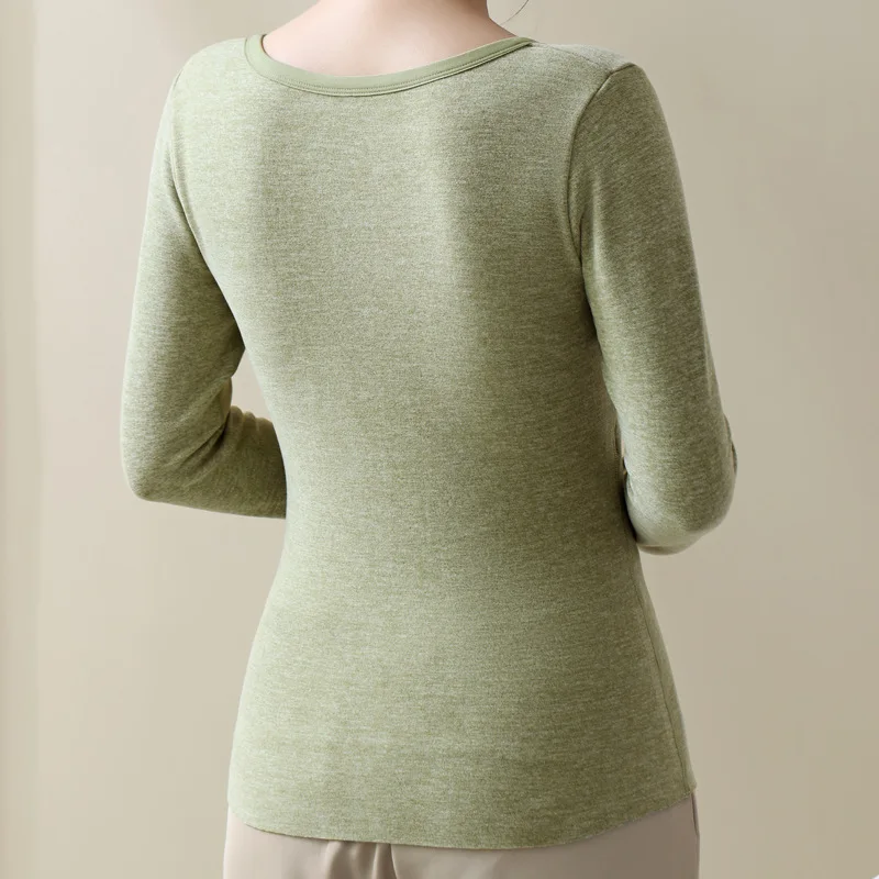 Women's Thermal Underwear With Bra Sexy Lace Winter Thermo Lingerie  Slimming Warm Bottoming Top Warm Corset