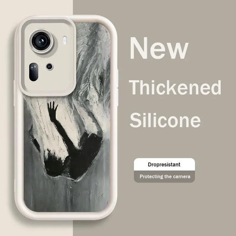 Reno11 масляная живопись Противоударная фотография для OPPO Reno 11Pro 10ProPlus 10 9 9Pro 8T 8 8Pro 8Lite